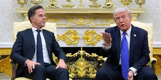Trump meets with NATO leader Rutte as he muses about pulling out of the military alliance