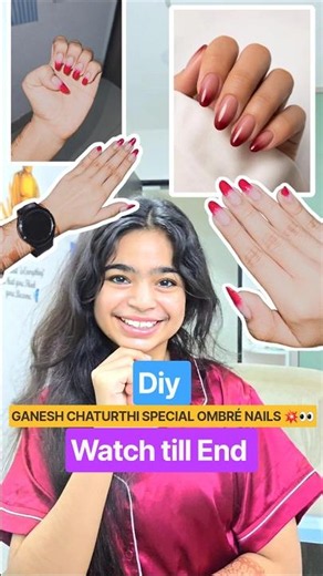 AESTHETIC FEVICOL OMBRÉ NAILS💥 #shorts #minivlog #ashortaday #tranding #diy #nails #nailart