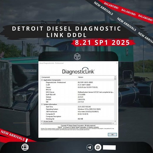 🚀 The "Package: Detroit Diesel Diagnostic Link DDDL 8.21 SP1 2025 + DDCT Tool v4.5 + DDRS" is here!🚀