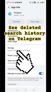 how to see deleted search history on telegram