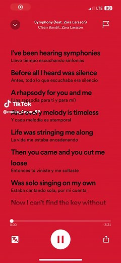 Symphony by Clean Bandit ft Zara Larsson | Spotify Song Lyrics