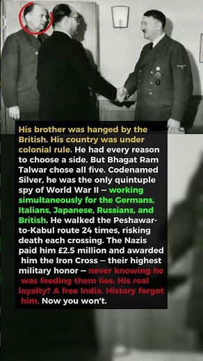 He Spied for Hitler… But Was Secretly Destroying Him | The Forgotten Indian Spy
