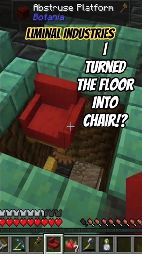 Invisible Chair Block! LIMINAL INDUSTRIES CO-OP w/Josh_nosh10 #minecraft #gaming #funny #botania