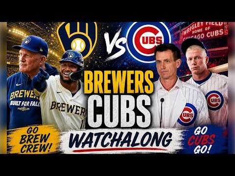 LIVE: Milwaukee Brewers vs Chicago Cubs MLB Watchalong w/ ESPN Milwaukee ⚾🔥