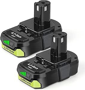 2Packs P103 18V Battery Replacement for RYOBI 18V ONE+ Battery | Compatible with PBP005 P102 P103 P104 P105 P107 P109 P122 Cordless Tool Batteries, 3.0Ah 18 Volt Batteries