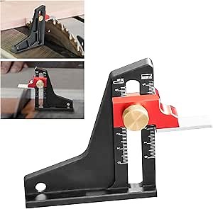 Height Gauge, Tablesaw Depth Measuring Ruler Aluminum Alloy Dual Scales DIY Woodworking Height Measurement Tool for Saw Table and Ruler Trimming Machine Adjustmen (1)