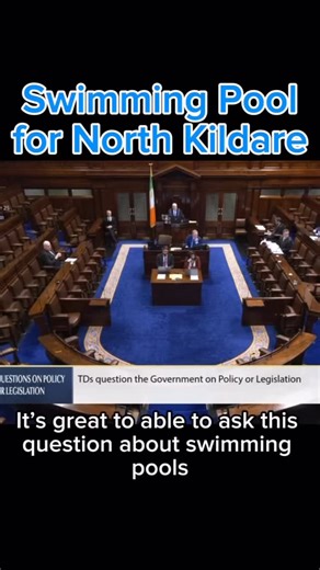 🏊‍♀️North Kildare needs a swimming pool! As a councillor, I ensured funding was put aside for a swimming pool in North Kildare. Today in the Chamber I raised this with Minister O’Donovan highlighting the swimming pool gap analysis report which was recently published. I will continue to liaise with Kildare County Council and the department to ensure this vital amenity is delivered! #swimmingpool #northkildare | Joe Neville TD