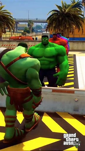 MCU HULK vs MAFIA HULK: ULTIMATE SLAP BATTLE! 😱 Who is Stronger? #shorts | #gta5 | #hulk