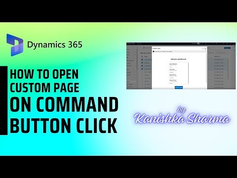 How to open custom page on command button click and pass parameters in the model-driven app