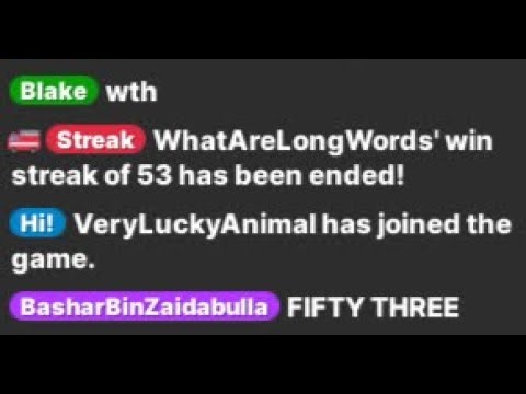 I Ended a Scripter's Winstreak of 53 in Word Bomb