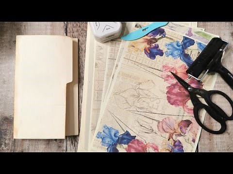 Tri-Fold Altered File Folder Journal Folio #1 - Guest Design Team Project - After Midnight Designs