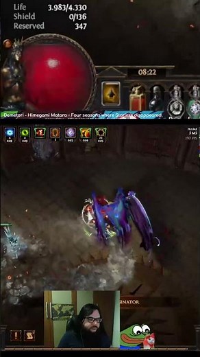 POE 1 3.28 Full Phys Vaal Flicker Strike deleting in 1 tap T16 boss #pathofexile #twitch