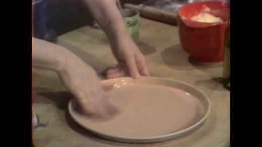 Julia demonstrates how to make socca, a thin leavened savory pancake made with chickpea flour and olive oil. | Julia Child