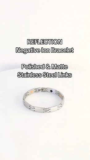 REFLECTION — Negative Ion Bracelet, Stainless Steel Matte stainless steel links flow into polished rhombus spacers for a clean look that reflects quiet strength. With a single row of embedded negative ion elements, Reflection merges modern engineering with refined style, a bracelet designed to mirror confidence in every detail. #mensbracelet #stainlesssteelbracelet #modernluxury #mensstyle #mensaccessories | Pürlife | Facebook