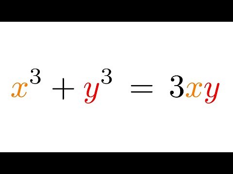 "Folium of Descartes" area calculation