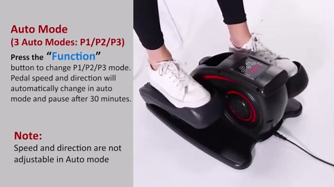 Under Desk Elliptical Machine，Electric Seated Pedal Exerciser Ellipticals, Quiet & Compact Mini Elliptical Trainer with LCD Display Monitor and Remote Control