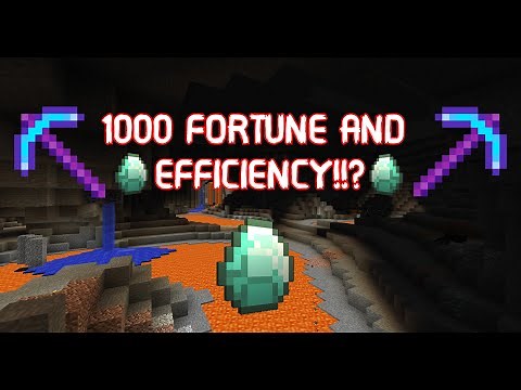 How to get efficiency 1000 and fortune 1000 in Minecraft!