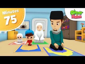 Omar & Hana Compilation 75 Minutes 🥰🛐📿 | Islamic Series & Songs For Kids | Omar & Hana English
