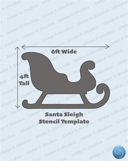 Santa Sleigh Template PDF 6x4ft, Christmas Yard Art, Plywood Project, Digital Download - Etsy Australia
