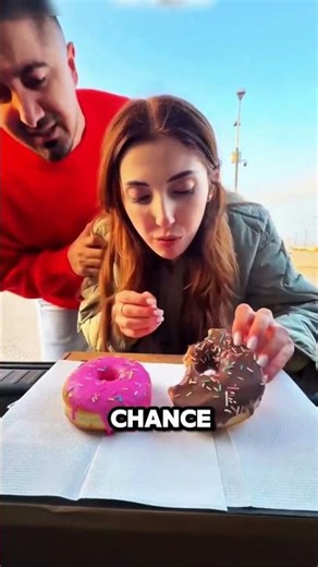 He stacked both donuts together 🤣 #shorts