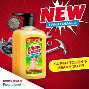38 reactions · 3 comments | ⚠️ Introducing the new HEAVY DUTY Hand Cleaner ⚠️ Our very own answer to tackling tough grease, oil and grime on your hands! The formula uses an abrasive action technology that helps break down the most STUBBORN stains on your hands - all whilst leaving our lovely lemony fragrance!  Have we got any mechanics or DIY heroes? This will be your new best friend! Coming soon to @poundland  | Elbow Grease | Facebook