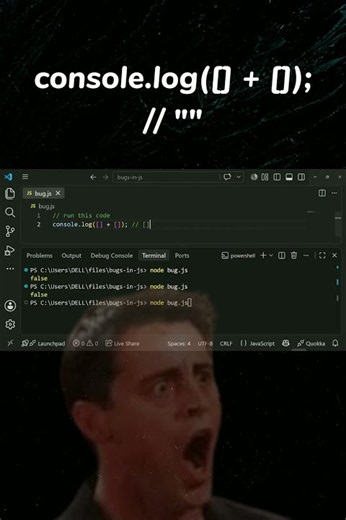 Shocking Bug Discovery: The Weirdest JS Code Ever! #js #techhumor #coding #programming #devlife