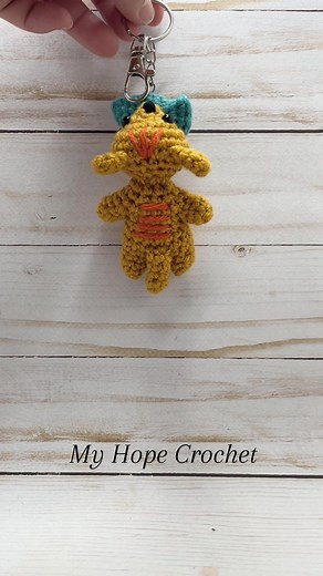 Make your own cat keychain using this easy to follow crochet pattern with lots of picture s to help you along the way! Find it at myhopecrochet.com! . . . #crochet #crochetpattern #crochetkeychain #amigurumi #amigurumipattern #keychain #crochetcat #amigurumicat #easycrochet #beginnercrochet