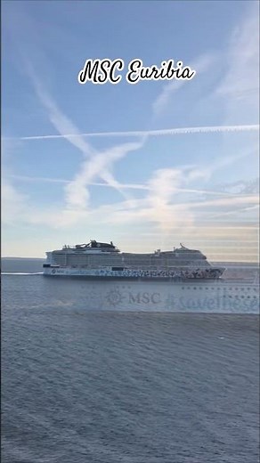Kreuzfahrtschiff MSC Euribia auf der Ostsee von Bord der AIDAbella #cruiseship #cruise #kreuzfahrt
