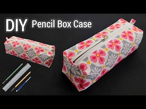 DIY - Makeup Bag | Zippered Box Pouch Sewing Tutorial | Multipurpose Zipper Pouch | DIY Pencil Case