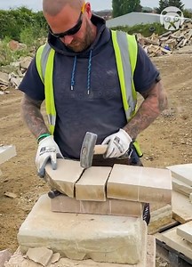 61K views · 244 reactions | Cutting perfect shape stone blocks by hand Partner: thestonesmith34 | Crafty School | Facebook