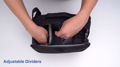 BAGSMART Bag for DSLR Camera, Waterproof Crossbody Camera Case with Padded Shoulder Strap, Anti-Theft Shoulder Bag, Black