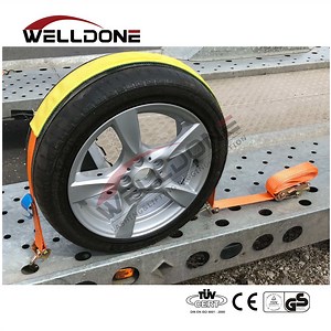 [Hot Item] Car Transporter Wheel Tire Tie Down Lashing Strap with Tube Grip