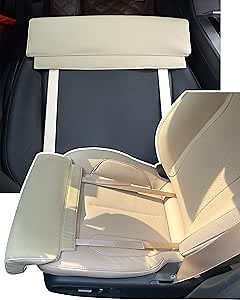 Car Leg Extender Leg Support for Driving, Car Front Seat Thigh Extender Support Cushions, Adjustable Length/Height/Angle Leg Rest Pillow for Cars Office (Beige)