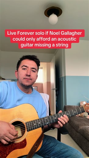 Oasis' Live Forever Solo on an Acoustic Guitar