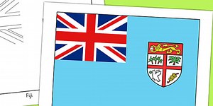 Fiji Flag Display Poster