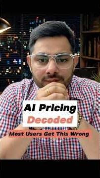 AI Pricing Explained! #ai #claude #artificialintelligence #business #chatgpt