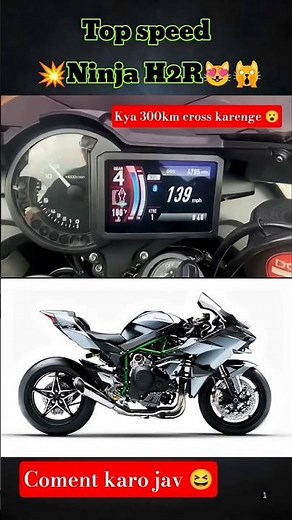 Kawasaki Ninja H2R – 400+ HP Beast! World’s Fastest Superbike | Ninja H2R Top Speed Review 🔥#shorts