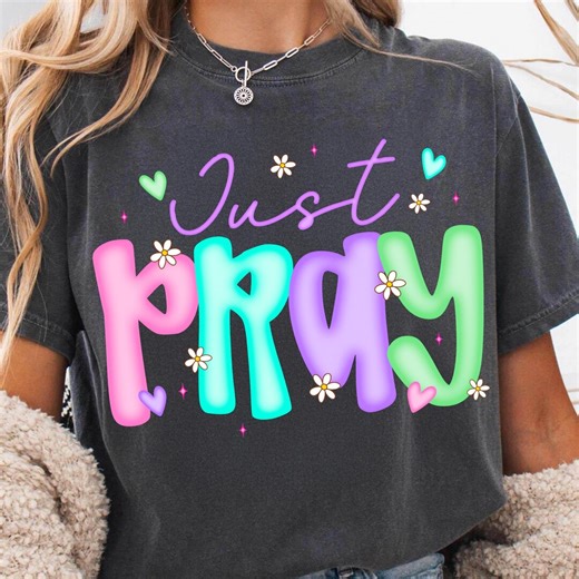 Just Pray Easter Png Preppy Christian Shirt Happy Brushstroke Coquette Bow Girls He is Risen Doodle Letters Instant Download File Spring - Etsy