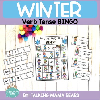 Winter Verb Tense Bingo Plus Reinforcing Worksheets