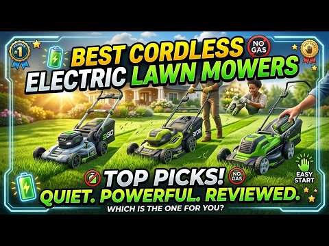 TOP 5 Best Cordless Electric Lawn Mowers 2026
