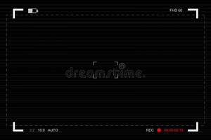 Camera Viewfinder. Template Focusing Screen of the Camera Stock Vector - Illustration of focus, blank: 65282792