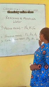 1K views · 34 reactions | Reactions of metals with water | Chemistry online class | Facebook