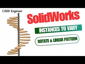 Rotate & Linear Pattern in One Feature in SolidWorks | Instances to Vary #CADDEngineer #solidworks