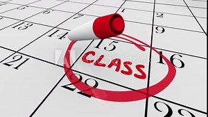 Class Course Training School Date Day Calendar 3d Animation