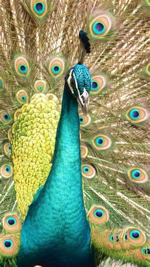 Close-Up of Peacock Feathers That Are Scientifically Perfect #wildlife #shorts