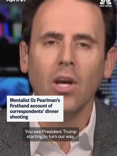 Mentalist Oz Pearlman describes his experience at the White House Correspondents' Association dinner and recounts President Trump's evacuation.