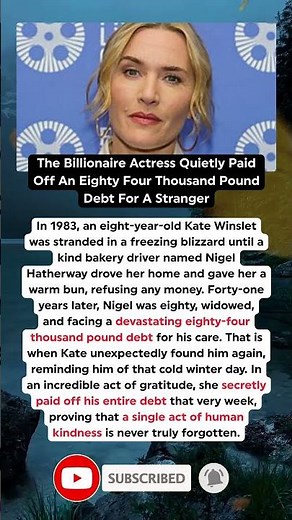 The Emotional Reunion Between Kate Winslet And A Stranger That Is Melting Hearts