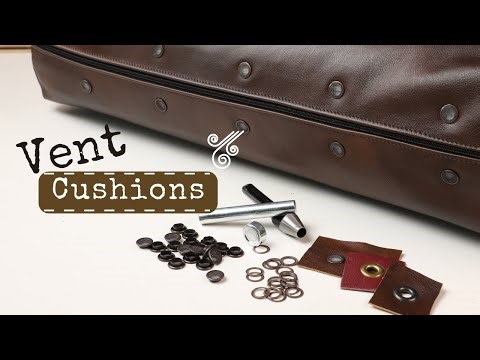 How to Vent Leather / Vinyl Cushions w/ Stylish Vented Upholstery Grommets Add Vents to Box Cushion