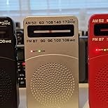 PRUNUS J-166 Portable Radio AM FM, Gifts for Dad and Mom, Battery Operated Radio with Tuning Light, Back Clip, Excellent Reception, AM FM Radios Portable, Transistor Radios