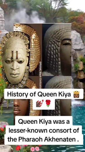 History of Queen Kiya 👸🏾 💅🏿🌹 Queen Kiya was a lesser-known consort of the Pharaoh Akhenaten of Kemet, who ruled during the 18th Dynasty (around 1353–1336 BC). Her name appears in several artifacts and inscriptions, suggesting she held a significant but not primary position in the royal court, as Akhenaten’s principal wife was Nefertiti ✨ Her prominence is primarily noted during the early years of Akhenaten's reign, but her influence waned, and her monuments were later altered or replaced wi